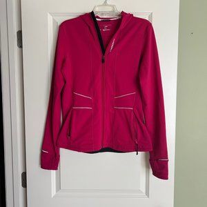 Pink Athletic Brooks Slim Fitting Zip Up Jacket